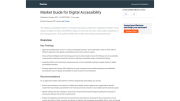 The front page of the Gartner Guide for Digital Accessibility.