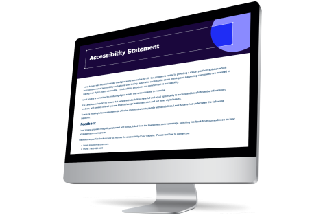 Desktop screen showing the Level Access Accessibility Statement